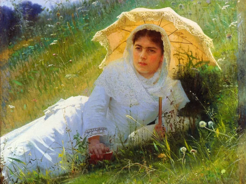 1837-Ivan Nikolaevič Kramskoj - Una Giornata Calda sull'Erba. Mezzogiorno